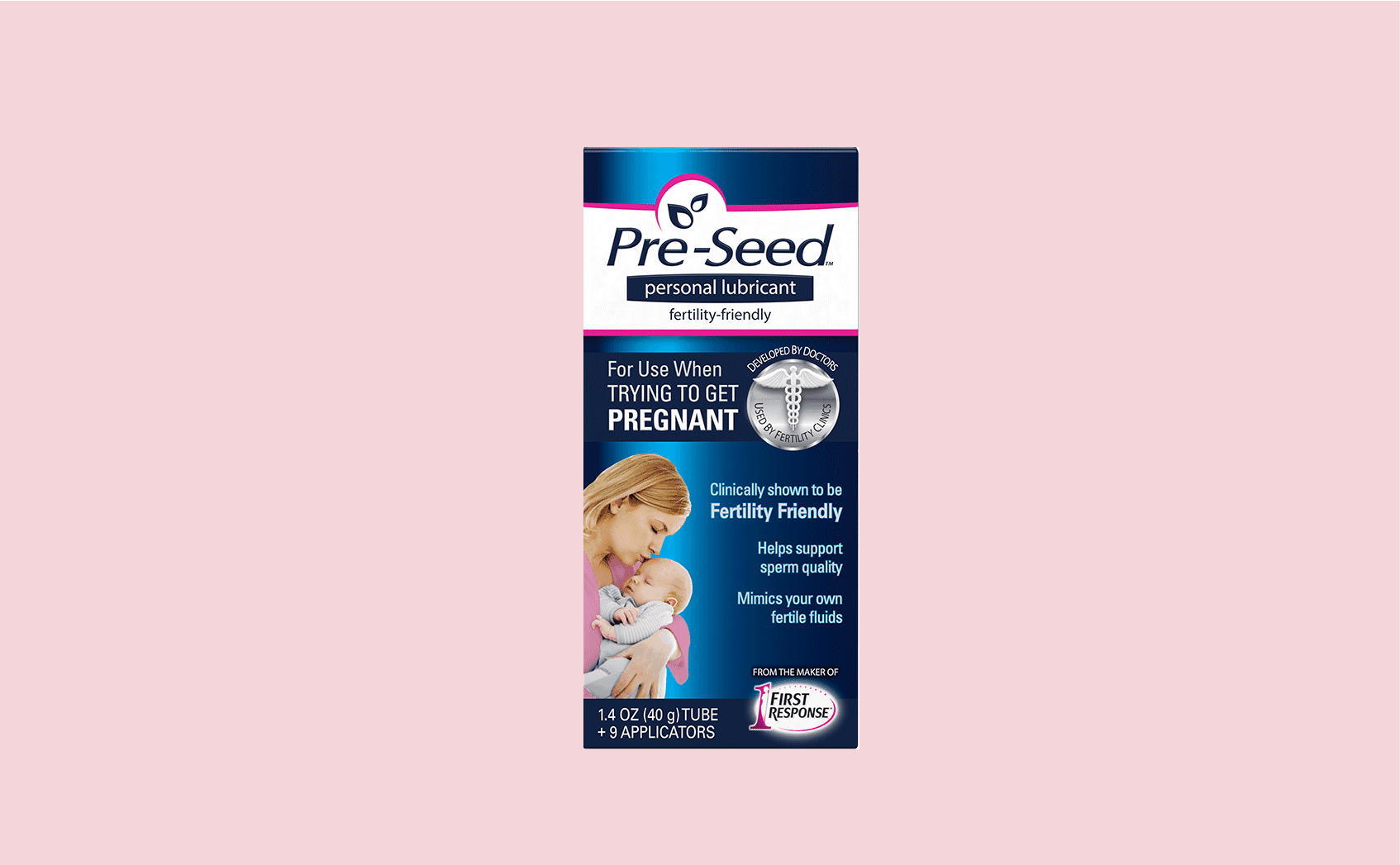 Pre-Seed Personal Lubricant, 40 Gram Tube with 9